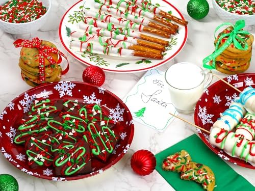 Christmas Sprinkles Bulk - 2.2 LB - Xmas Tree Jimmies - Red, Green & White Confetti for Dessert Decorating - Holiday Baking Toppings for Gingerbread, Cupcakes, Cookies, Cake Pops