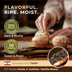 Gya Labs 10 Tahitian Vanilla Beans - Grade A 5-7 Inches Long, Caviar Rich & Flavorful Pods for Making Extract, Baking, Cooking, Paste & Coffee