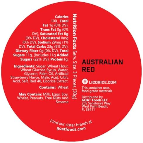 Licorice.com | Red and Black Licorice | Licorice Candy Twists | | Soft & Chewy Australian Licorice In Yummy & Sweet Strawberry Flavor | Pack of 2