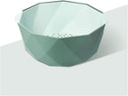Fruit Bowls Fruit Tray Living Room Home Kitchen Double Wash Vegetable Draining Basket Fruit Basket Blue Green Pink Fruit Bowl Fruit Basket (Color : Green, Size : Small)