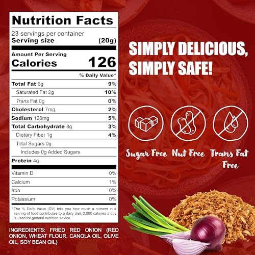 Flying Horse Crispy Fried Red Onion (Hanh Phi) – 16 oz (1 lb) | Golden Brown, Crunchy & Aromatic | Authentic Asian-Style Onion Topping for Noodles, Soups, Stir-Fries, Salads & More