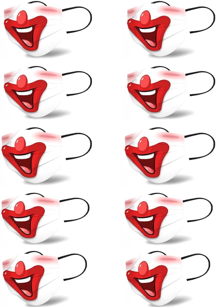 10 PCS Disposable Face Mouth Masks Funny Party Masks for Women Men