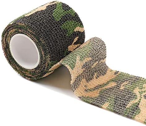 12 Pack Self Adhesive Bandage Wrap, Camouflage Cohesive Tape