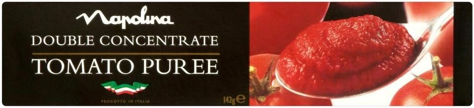 Napolina Tomato Puree Tube - 142g - Pack of 4 (142g x 4 Tubes)