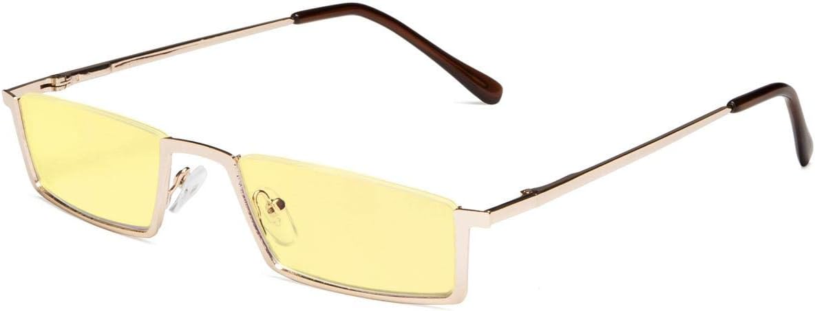 Eyekepper Blue Light Blocking Reading Glasses Half-Rim Computer Readers Eyeglasses-Yellow Tinted Lens Reading Glasses (Gold, +0.75)