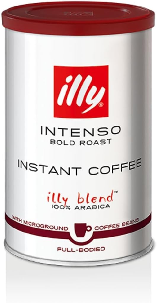 illy Instant Coffee- 100% Arabica Coffee – Intenso Dark Roast – Warm Notes Of Cocoa & Dried Fruit - Easy Preparation - Convenient Coffee Instant Format - Roasted In Italy – 3.3 Ounce