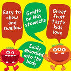 Kids Multivitamin with Iron & Minerals Chewable Tablets - Mixed Fruit Flavor - Vegetarian, GMO-Free, Nut Free - Dietary Supplement - Digestive Support for Children - 120 Chewables