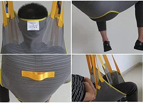 Sling for Hoist, Leg Lifter Reusable Full Body Sling Divided Leg Sling with Head Support, Patient Elderly Sitting Transfer Belt Lift Sling Shifting Machine for Elderly Bariatric 20