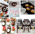 GEORLD Small Candy Eyeballs Eyes Cake Cupcake Toppers Cookie Decorations