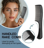 3PCS Wide-Tooth Comb Set, Detangling & Styling Comb, with Ergonomic Grip for Medium & Thick Hair, Salon-Style, for Men & Women(Black)
