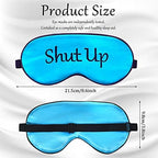 Geyoga 4 Pieces Funny Eye Mask for Sleep Soft Satin Eye Mask Blackout Blindfold with Adjustable Strap Silk Cover Out Lights for Women Men Travel, Nap, Meditation (Black, Light Blue, Pink, Gold)