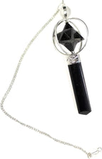 Jet Black Tourmaline Spinning Merkaba Pendulum 2.5 inch Crystal Ball & Point Dowsing’s Primary Function is to find an Answer/Solution to a question/Problem. Balancing All of The Chakras.