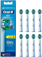 Oral-B Pro Precision Clean Replacement Toothbrush Heads for Electric Toothbrush, Pack of 8, Teeth Cleaning with Innovative X-shaped Bristles, Original Oral-B Toothbrush Attachment, Designed in Germany