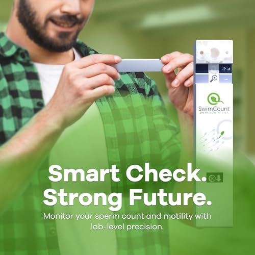SwimCount At-Home Male Fertility Test, Measures Progressive Sperm Motility with High Sensitivity and Specificity, Discreet At-Home Results, Easy Sperm Quality Kit for Men