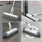 Hands-Free Self Wringing Flat Mop - Microfiber Floor Cleaning Tool with Washable Pads, Scrub Brush, Squeegee (1 Mop+6 Pads+1 Brush+1 Glass Wiper)