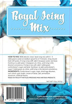 Sweet Eva’s ROYAL ICING MIX-White,Icing,Gingerbread House,Cookie Decorating,Frosting,Piping,Flooding,Edible Decorations,Ready To Use-Just Add Water!, 15 oz
