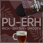 Pu-erh Tea Loose Leaf 4.4 oz | Aged Fermented Dark Tea | Smooth Earthy Flavor | Bulk Loose Leaf