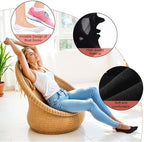 Women's 4 Pairs Orthopedic Toe Compression Socks, Toe Separator Socks for Bunion, Low Cut Liner Five Finger Socks Size 6-9 (Black)