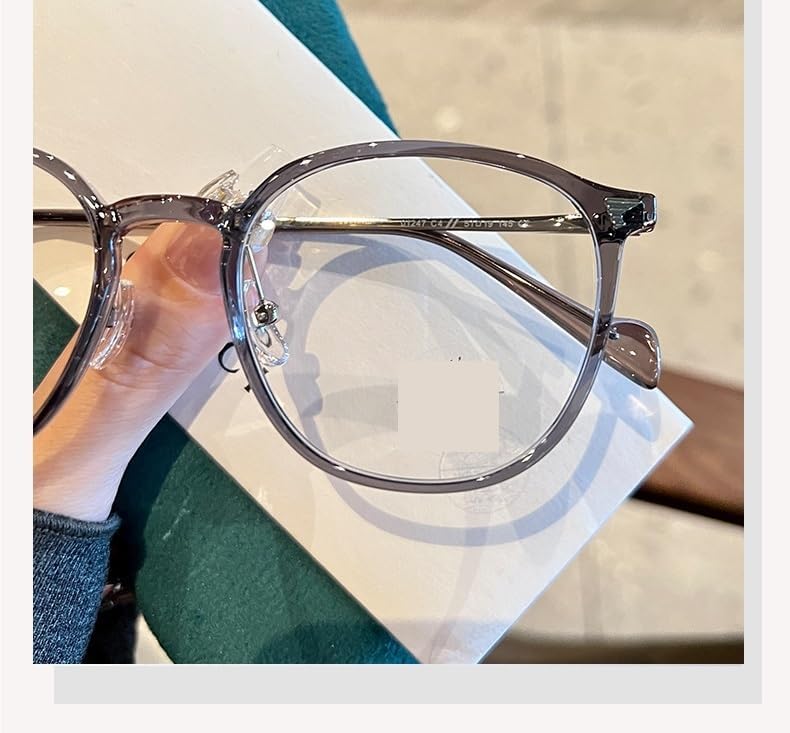 Oversized Round Reading Glasses Fatigue Relieve Anti Blue Light Computer Readers Oval Flat Light Mirror Eyewear