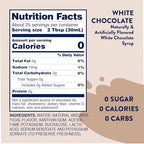 Jordan's Skinny Mixes Syrups Sugar Free Coffee Syrup, White Chocolate Flavor Mix, Zero Calorie Flavoring for Lattes, Protein Shake, Cocktail & More, Gluten Free, Keto Friendly, 25.4 Fl Oz (Pack of 2)