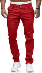HUNGSON Men Skinny Slim Fit Casual Jeans Dyeing Stretch Straight Fashion Denim Pants