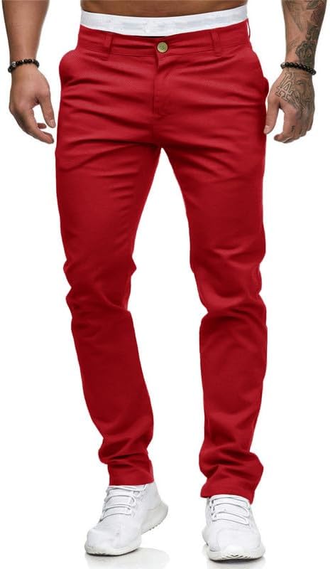 HUNGSON Men Skinny Slim Fit Casual Jeans Dyeing Stretch Straight Fashion Denim Pants