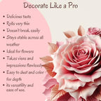 Confect Dusty Pink Gum Paste for Cake Decorating | Chef’s Choice Fondant | Ready-to-Use Gum Paste for Making Roses, Ruffles, Leaves & Flowers | Vegan, Gluten-Free | 8.8 Oz