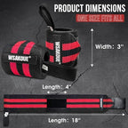 WSAKOUE Weightlifting Wrist Wraps - 18" Professional Wrist Support with Heavy-Duty Thumb Loop for Powerlifting, Bench Press & Strength Training- Adjustable Gym Wrist Straps for Men & Women