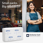 Kleenex Professional Universal Multifold Paper Towels, Bulk (02046), Absorbency Pockets, 9.2" x 9.4" Towel, White (150 Sheets/Pack, 8 Packs/Case, 1,200 Sheet Total)