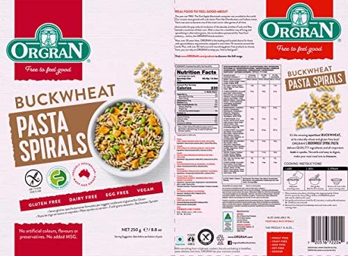 Orgran Buckwheat Spirals, 8.8 Ounce