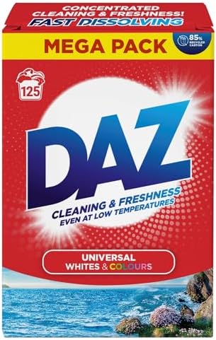 Laundry House Scented Daz Detergent Powder for Whites and Colors, 125 Wash Loads