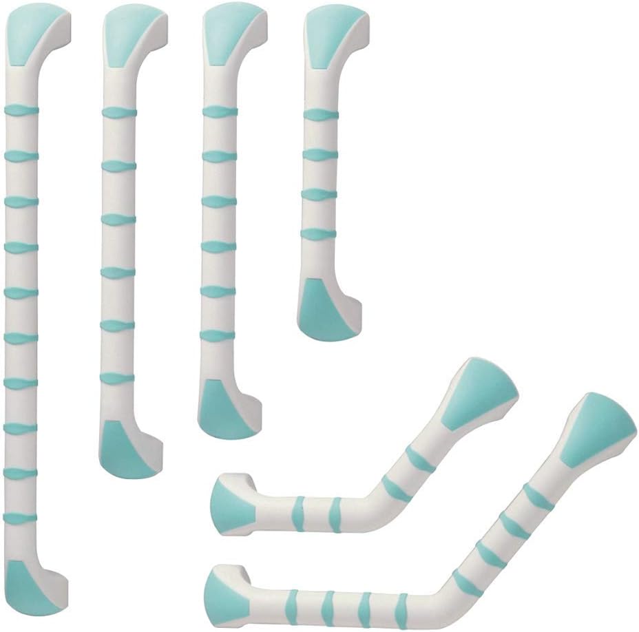 Gordon Ellis Prima Angled Grab Bar 13-inch Mint/White (Eligible for VAT Relief in The UK)