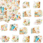 Gyufise 54Pcs Edible Book Club Cupcake Toppers I Love Reading Cupcake Picks Water Paper Book Club Cake Decorations for Library Theme Baby Shower Kids Birthday Party Supplies