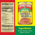 La Preferida Organic Refried Beans, 15 oz (Pack - 6)