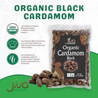 Jiva Organics Organic Black Cardamom 3.5 Ounce Bag - Indian Badi Kali Elaichi - Non-GMO