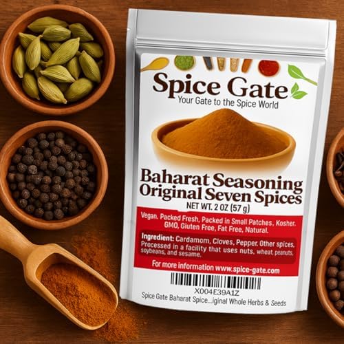 Spice Gate Baharat Spice Seasoning Seven Spice (2 oz) Authentic Lebanese, Middle Eastern Blend made from Original Whole Herbs & Seeds