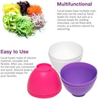 6PCS Large Mixing Bowls (4.9 x 3.3 inches) Face Mask Mixing Bowl Set for Facial Mask, Reusable Mixing Bowl, Silicone Bowls for Melting Chocolate, and Snack Bowl