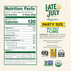 Late July Sea Salt & Lime Organic Tortilla Chips, 14.75 Oz Bag