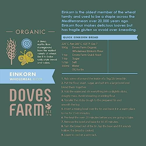 DOVES FARM Organic Einkorn Wholemeal Flour, 1 KG