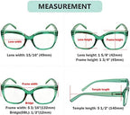 Eyekepper 4-Pack Reading Glasses for Women Rhinestone Readers Cat-eye Eyeglasses +1.50