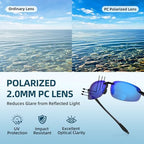 Light Wrap Around Fishing/Driving Polarized Bifocal Reading Sunglasses x1.5 x2.0 x2.5 for Men Women Sport Sun Readers