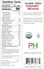 Organic Dark Red Kidney Beans- Fiber & Protein rich, Raw, Non-GMO, Vegan Bulk-10LB