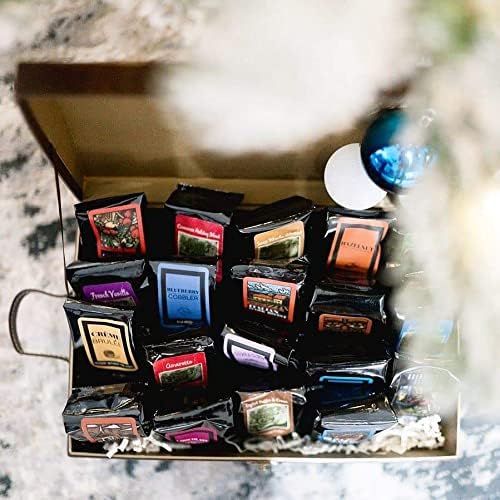 Coffee Trunk of Samplers, 20(1.75oz) Sample Bags, Light-Medium Roast, Gourmet Coffee Gift