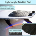 3-Piece Traction Pad - Arch, Flat, or Front - Maximum Grip, Super Strong 3M Adhesive - Fits All Surfboards: Shortboard, Fish, Longboard, SUP, Skimboard - Stomp or Deck Pad