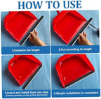 4pcs Replacement Lip for Dustpan Rubber Edge Strips Fit for Dustpans Easy to Install Practical for Cleaning Tools