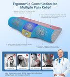 Demelon Cervical Neck Pillows for Pain Relief Sleeping, High-Density Memory Foam Pillow Neck for Bolster Support and Shoulder Relaxer, Decompression Devices Orthopedic Roll Pillow for Bed Office