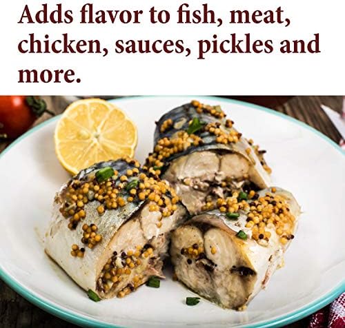 The Spice Way Yellow Mustard Seed - (6oz) whole seeds for Pickling and making ground mustard for cooking, resealable bag