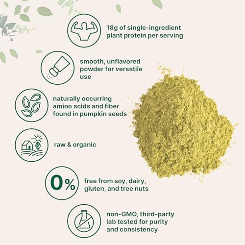 Micro Ingredients Organic Pumpkin Seed Protein Powder, 2lb | Raw Plant-Based Protein | Single-Ingredient Powder | Smooth Texture & Versatile Use | Non-GMO, Soy Free