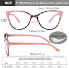 EYEURL 5 Pack Cat Eye Reading Glasses for Women-Blue Light Glasses for Woman Fashion Readers with Spring Hinge