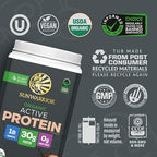 Sunwarrior Organic Plant Based Protein Powder | Vegan Organic Protein Powder with BCAA Amino Acids Plus Recovery Minerals & Botanicals | Non-GMO Soy Dairy & Gluten Free (Chocolate, 20 Servings)